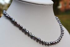 1G 45cm Süßwasser Perlen Schmuck Perlenkette Halskette Kette Collier barock mnk