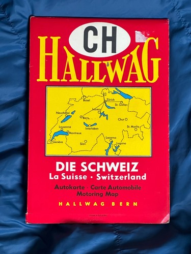 Hallwag paper motoring - map, of