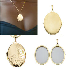 Medaillon 333 echt Gold Anhänger Blumen 8 Karat Gelbgold 2 Fotos 40 mm groß neu