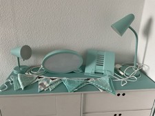Deko Set türkis / mint 2x IKEA Fubbla Lampe, Leseständer, Wimpelkette, Leuchtbox