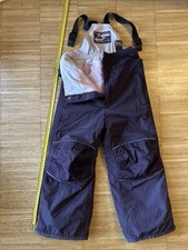 Winterhose Gr. 110/116, Gefüttert, Dunkel, Hosenträger, Schneehose Mädchen