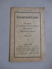 Ersatzteil-Liste " Kuxmann`s Kunstdüngerstreumaschinen " von 1927