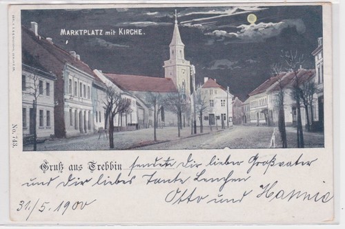 07445 gruss aus trebbin - ak,