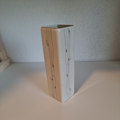 Blumenvase gelb quadratisch - blumenvase,
