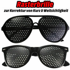 Rasterbrille Sehkorrektur Lochbrille Gitterbrille Augentraining Pinhole Brille