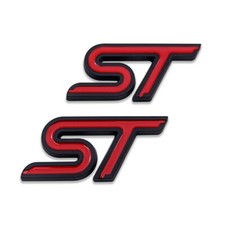 2x Black&Red Metal ST Emblem