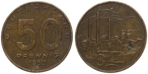 Deutschland ddr 50 pfennig - -,