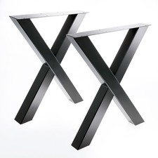2x schwarze Tischbein Set