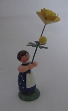 Blumenkind mit Trollblume, Erzgebirge , WEHA Kunst