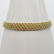 585/-er Gold Kordelkette Armband - L: 18.5cm - G:6.00gr.