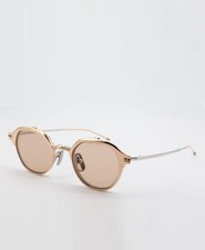 Thom Browne TBS 812 Sonnenbrille in Gold & Silber Titan - Brandneu - UVP 880£