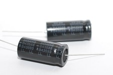 2x Siemens Long-Life Elko / Elektrolyt Kondensator Typ B43588, 22 µF, 450 V, NOS