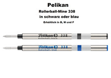 PELIKAN Tintenroller-Mine 338 in  B, M oder F Großraummine in schwarz oder blau