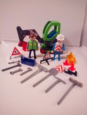 PLAYMOBIL 3279 Minibagger + 2x Bauarbeitern & viel Zubehör Werkzeug 