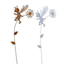 Blumenstecker Biene Metall