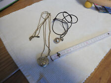 Set Hultquist Medaillon vergoldet Zirkonia Doppelkette  Pilgrim Perle Lederband