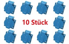 10x Einbausteckdose Blau 230/250V 16A Steckdose Anbausteckdose IP44 Kabel Steck
