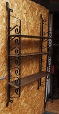 Regal, Wandregal, Schmiedeeisen, Eiche, ausgefallen, älter