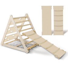Kletterdreieck Pikler Art Rutsche Holz Indoor Kinder Kettergerüst Kletterleiter
