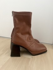 60s Brown Leather Sock Boots