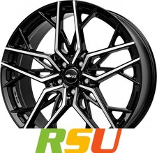 Brock B44 schwarz front-poliert 8.5x20" ET25 LK5 112 ML 66.6 Alufelgen 20 Zoll