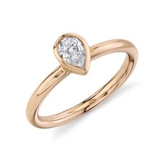 14K Roségold Tropfenförmiger