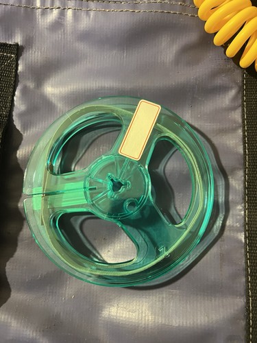 Tonband leerspule 8cm türkis - leerspule,