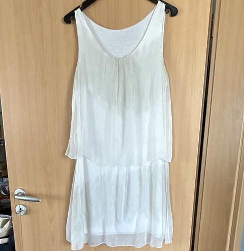 Damen kleid weiß ärmellos - damen,