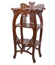 Regal Konsole Mahagoni Holz Jugendstil Etagere Lyratisch Blumensäule Notenregal