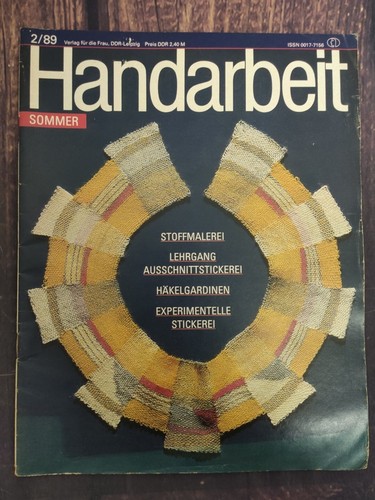 Zeitschrift handarbeit 89 - handarbeit, 2/89