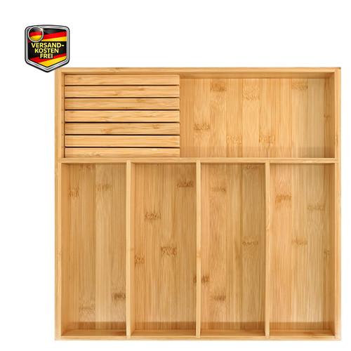 Bambus besteckorganizer - bambus,