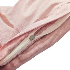 Deko Kopfkissenbezug 40x80 Kissenhülle Kissenbezug Baumwolle Leinen Melange Rosa