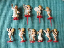 Engel Kunststoff Plastik 50 / 60 ger Konvolut Weihnachten Deko Advent Figuren