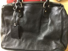 Schwarze Tasche Leder navyboot