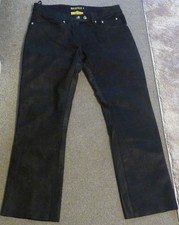 HIGHWAY Biker Büffellederhose Schwarz in Gr.42