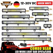 3 Rows LED Lightbar 4-45 Zoll 20" Lichtbalken Arbeitsscheinwerfer Offroad 12V