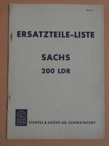 Sachs 200 ldr - 200, ersatzteilliste