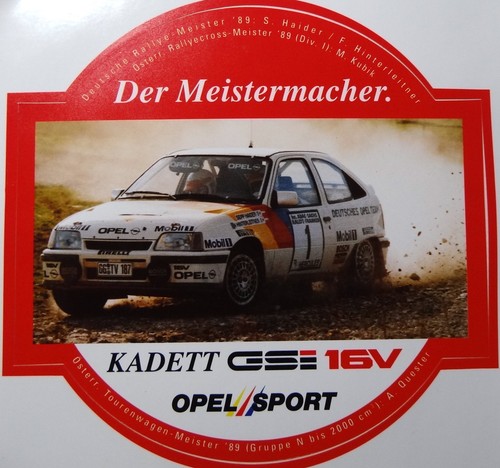 Werbe aufkleber opel - opel, kadett