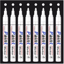 Permanent Marker  Markierstifte Lackstift 8er Pack, Weiß, Holz, Metall