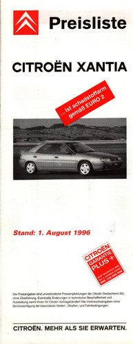 Preisliste citroen xantia - preisliste, 8
