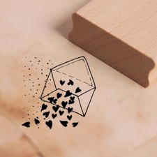 Motivstempel Brief mit Herzen