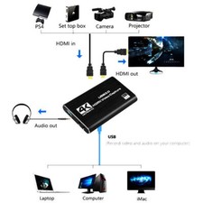 4K Video Capture Card USB 3.0 Audio Video Game Capture Device 1080P HDMI 60fps