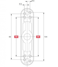 ROTO ALU Fenstergriff Getriebe Rotoline 26 RO1.1 SILBER 447154 377474
