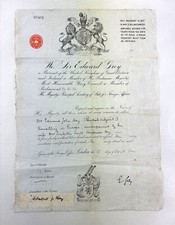 Original 1912 british - original, passport