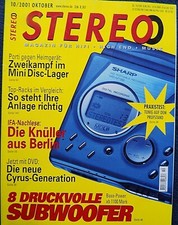 STEREO 10/01 ADAM SUB P,OPERA AUDIO ATK,B&W ASW 2500,ELAC SUB 301 ESW,LINN SIZMI