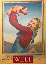 24 Hefte Zeitschrift Freie Welt Jahrgang 1954 DDR gebunden Rar selten Sammler