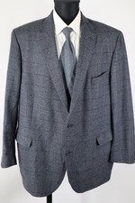 Eduard Dressler schwarz-grau-kariertes Sakko Gr.30/3XL Schurwolle Kaschmir Top