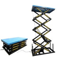 Hanselifter Stationärer Scherenhubtisch Hubtisch Vierfachschere Hubhöhe 4140mm 