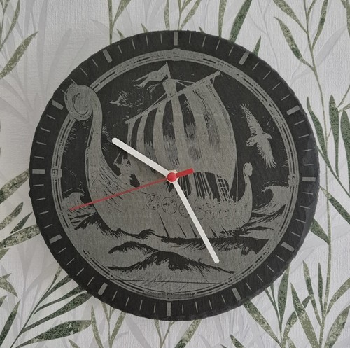 Wanduhr aus schiefer - wanduhr,