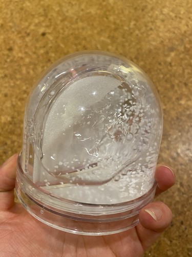 Schneekugel mit bild - schneekugel, halbrund
